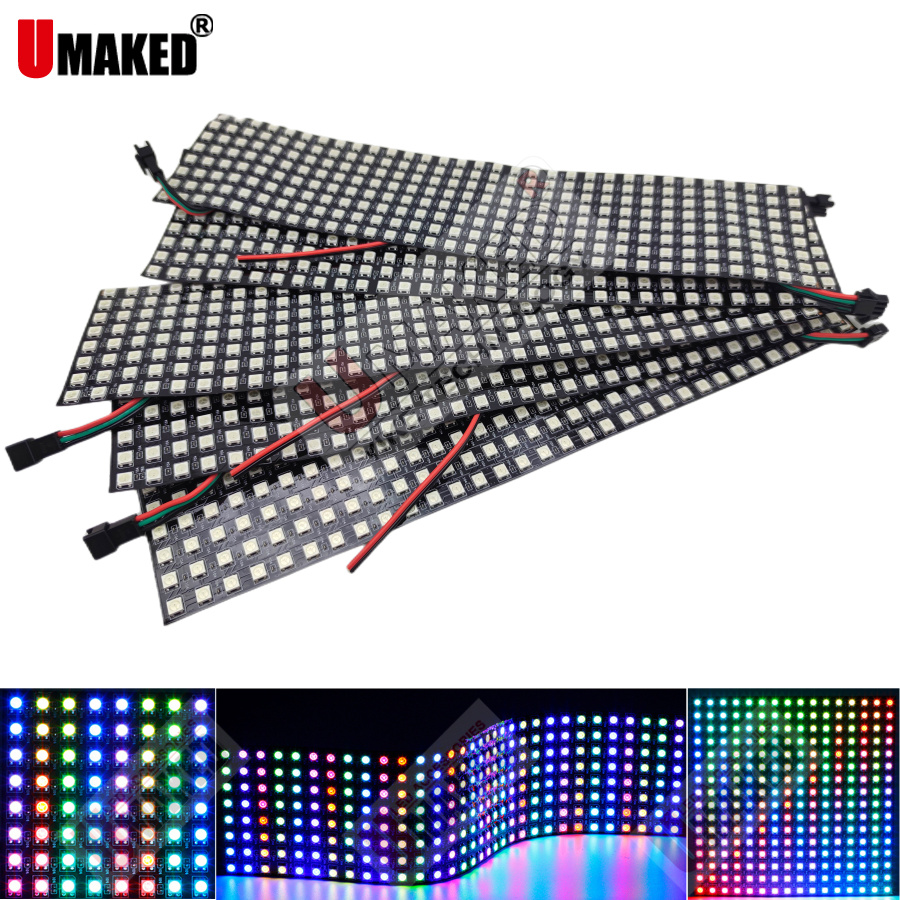 Rgb Led Matrix 8X8 - قطعتان من لوحة إضاءة رقمية مرنة