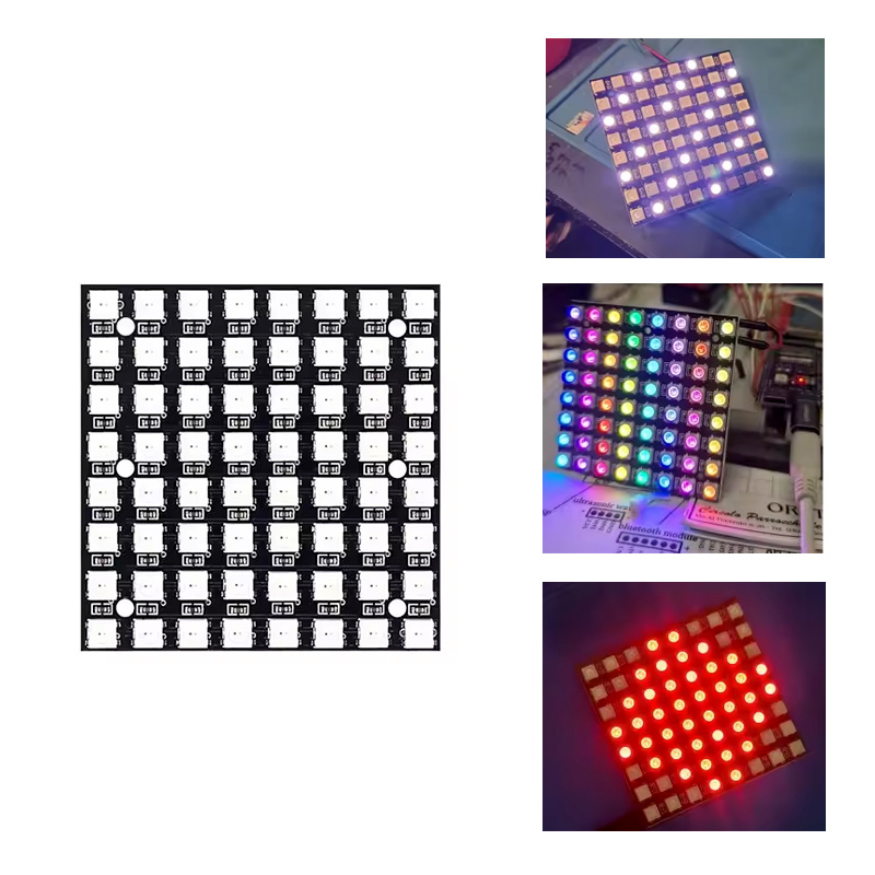 وحدة مصفوفة LED 8×8 64 بت من ن - مراجعة Rgb Led Matrix 8X8 وسعره